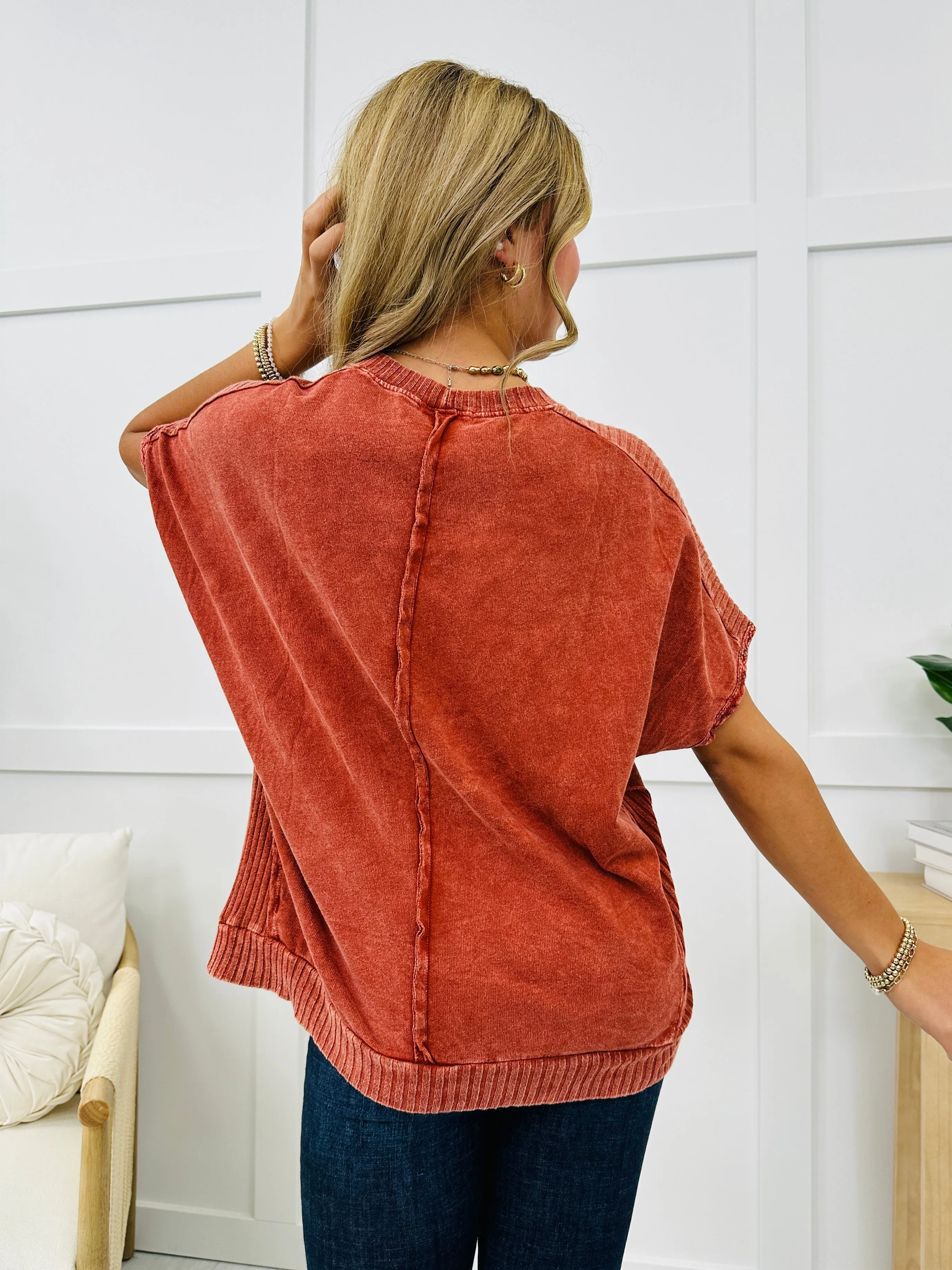 A Night Like This Top In Burnt Orange