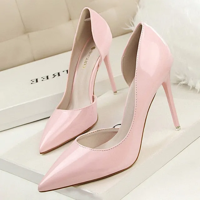 BIGTREE Shoes Patent Leather Heels 2020 Fashion Woman Pumps Stiletto Women Shoes Sexy Party Shoes Women High Heels 12 Colour