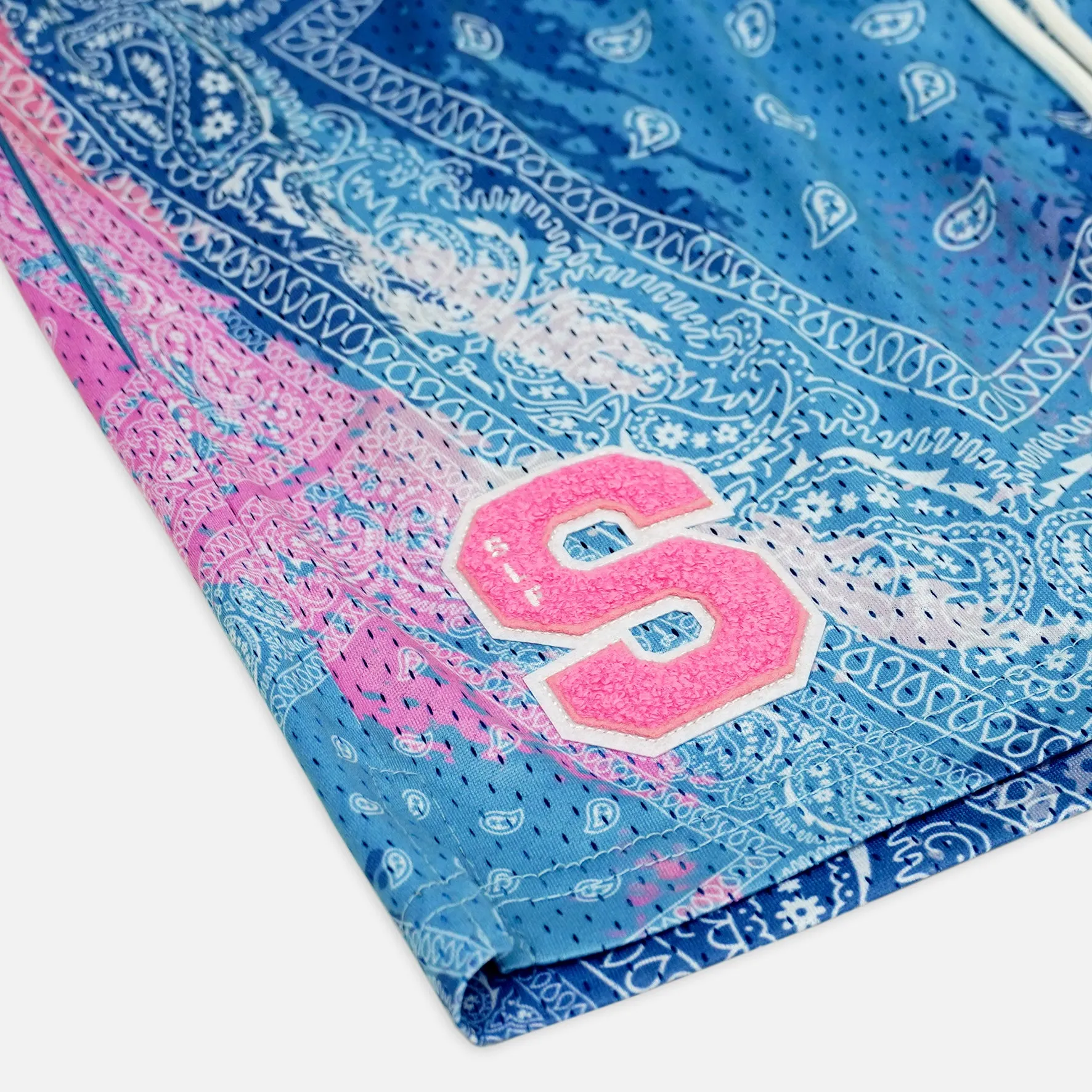 Bleached Pink Classic Bandana Shorts - 5"