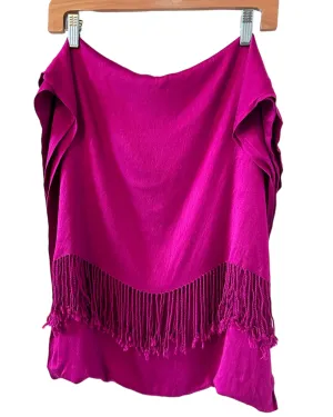 Bright Winter Magenta Tassel Pashmina Wrap
