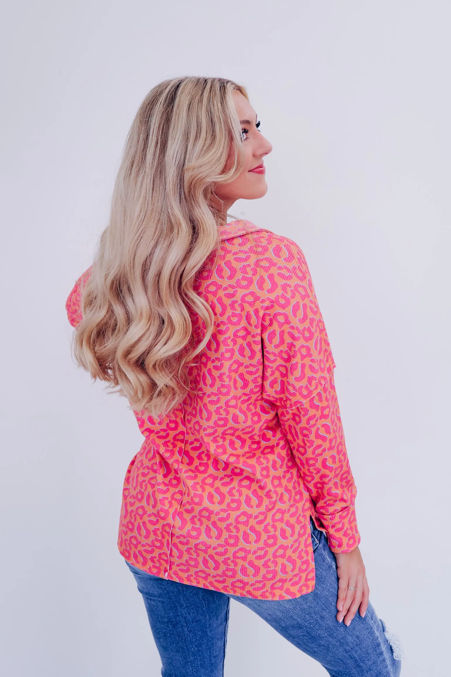 Casual Sophistication Leopard Waffle Knit Top - Leopard