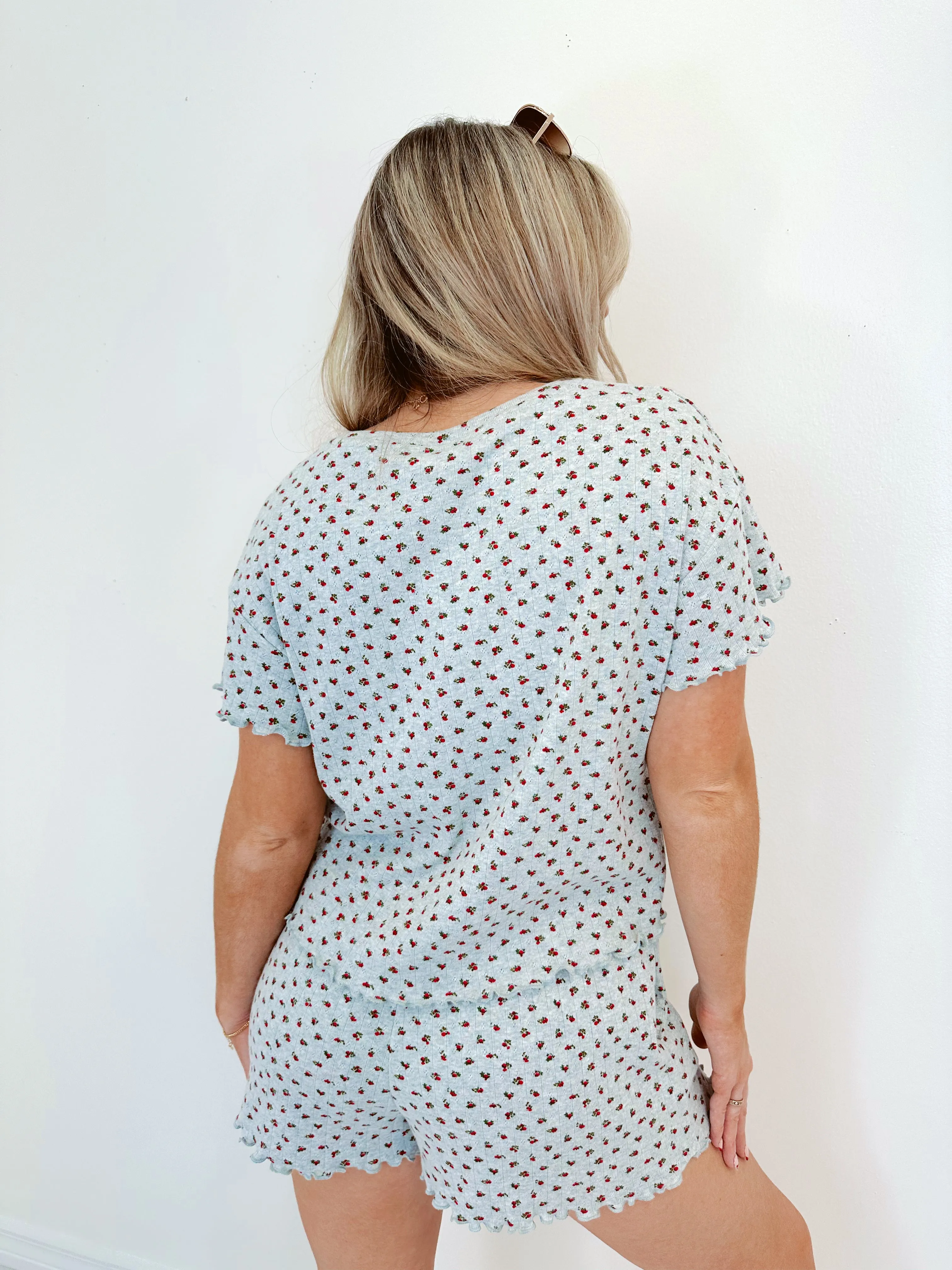 Daphne Ditsy Print Ruffle Short Set