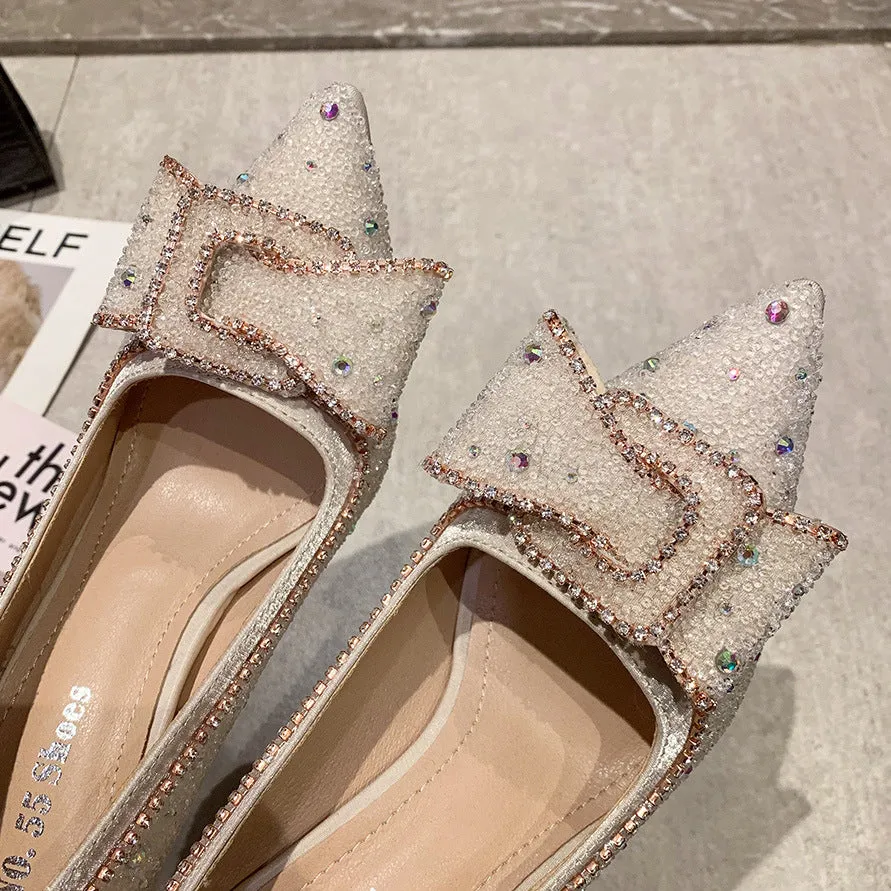 Diamond pointed shallow mouth night club shoes
