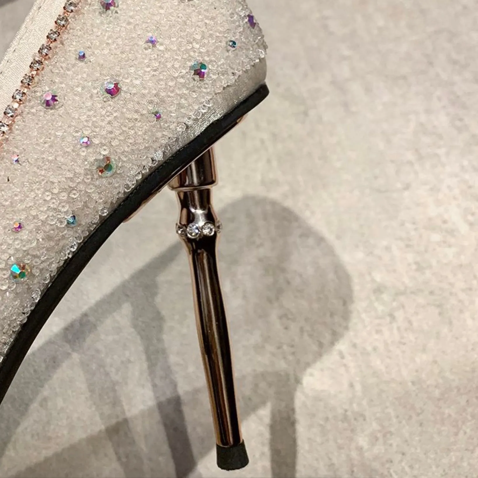 Diamond pointed shallow mouth night club shoes