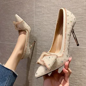 Diamond pointed shallow mouth night club shoes
