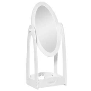 Free Standing Full Length Mirror Child's Dressing Mirror with storage shelf 360° Rotation MDF For 3- 8 Years Old 40L x 30W x 104H cm