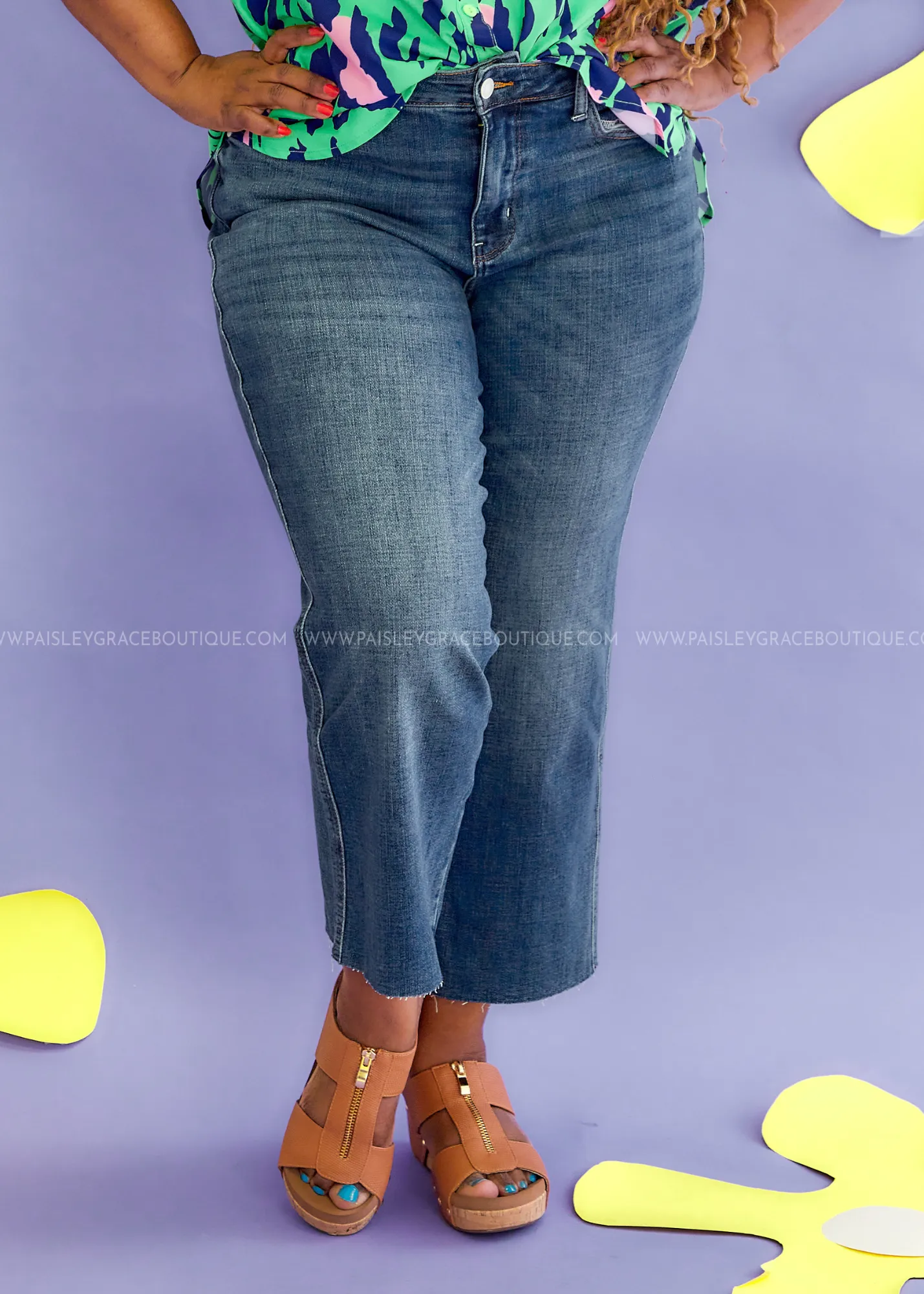 Isabella Hayes Wide Leg Crop Jeans