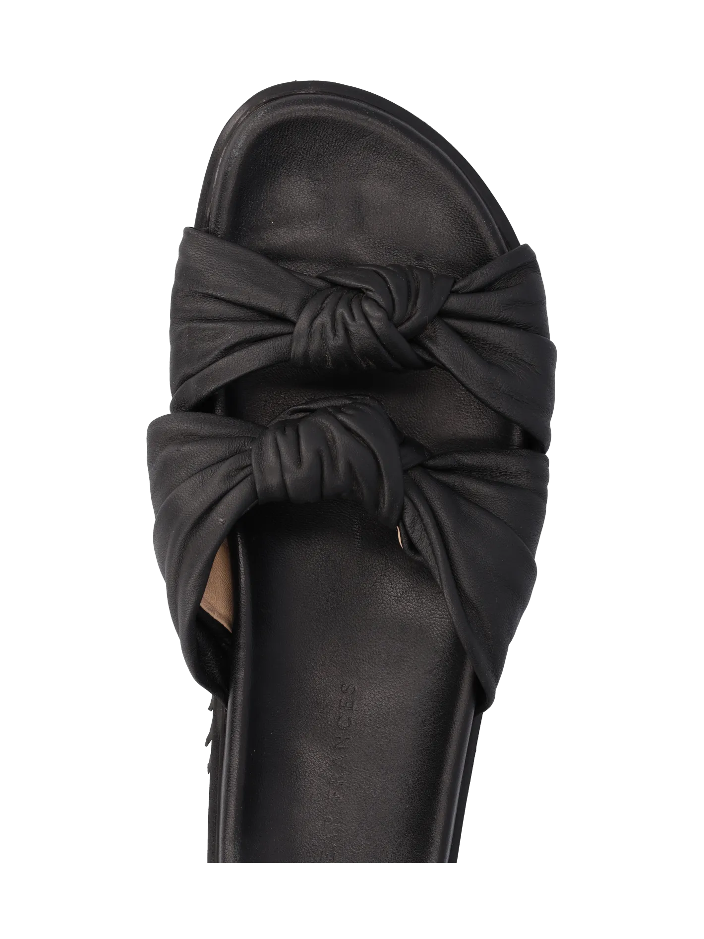 knot-detail leather slides