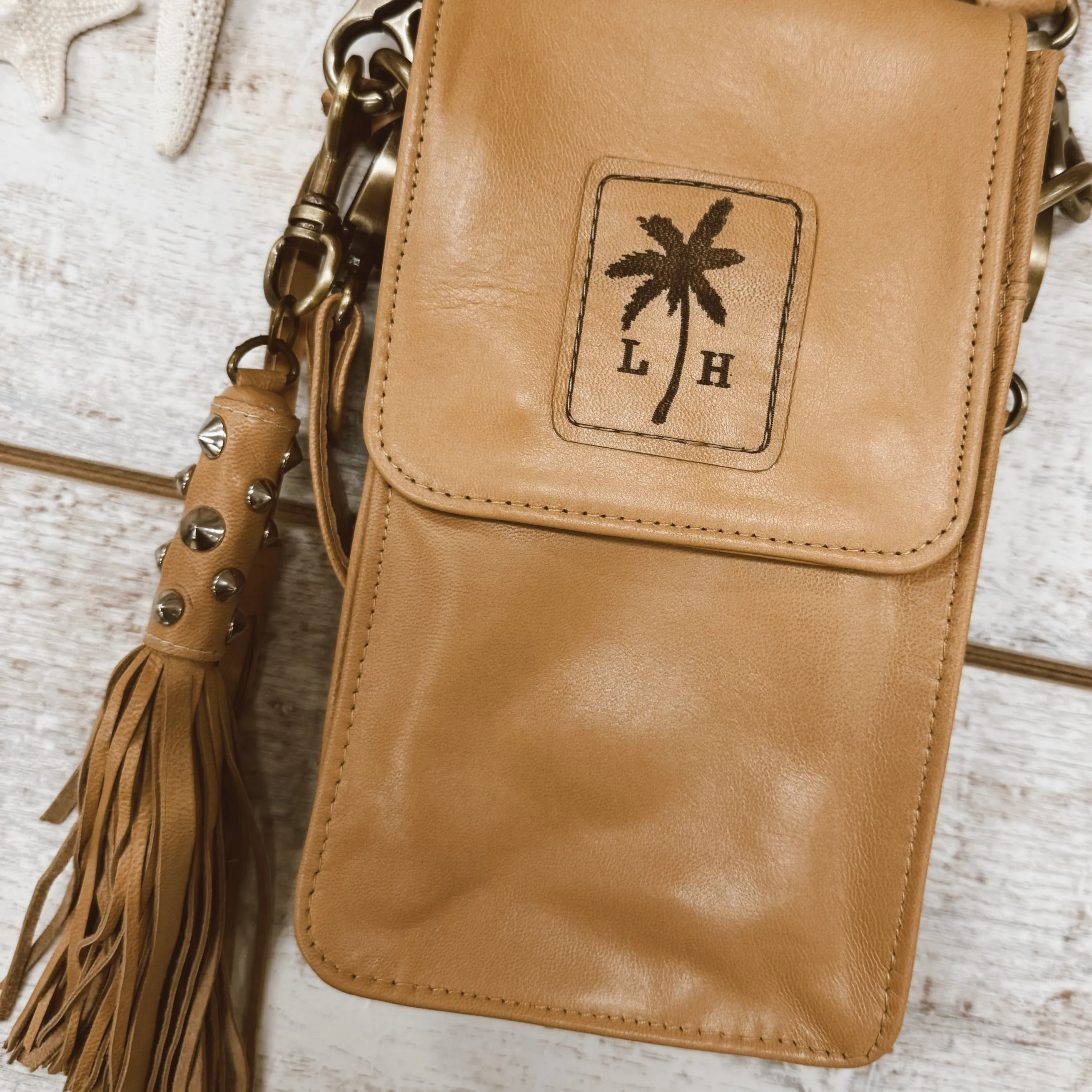 Leather Studded Tassel