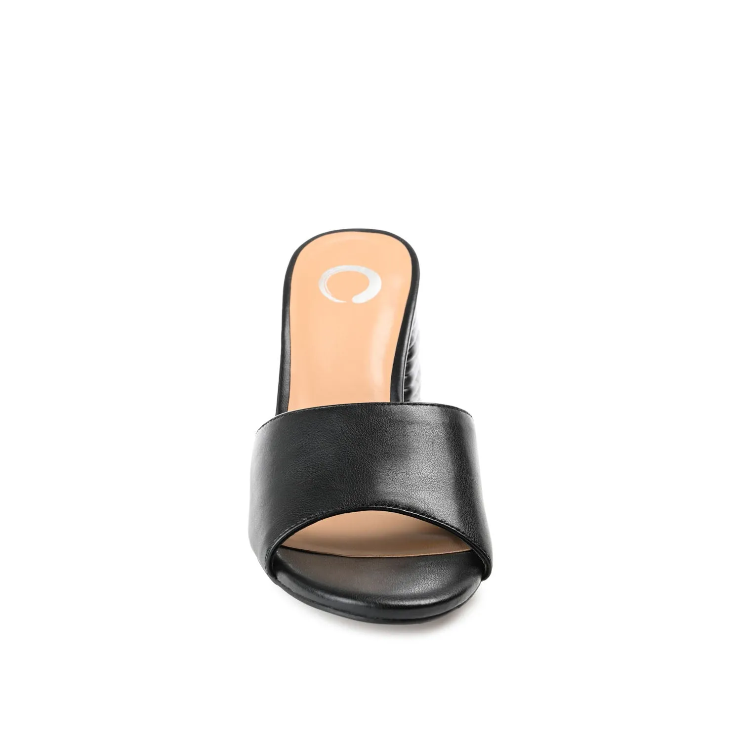 LESLEE MULE HEELS IN FAUX LEATHER