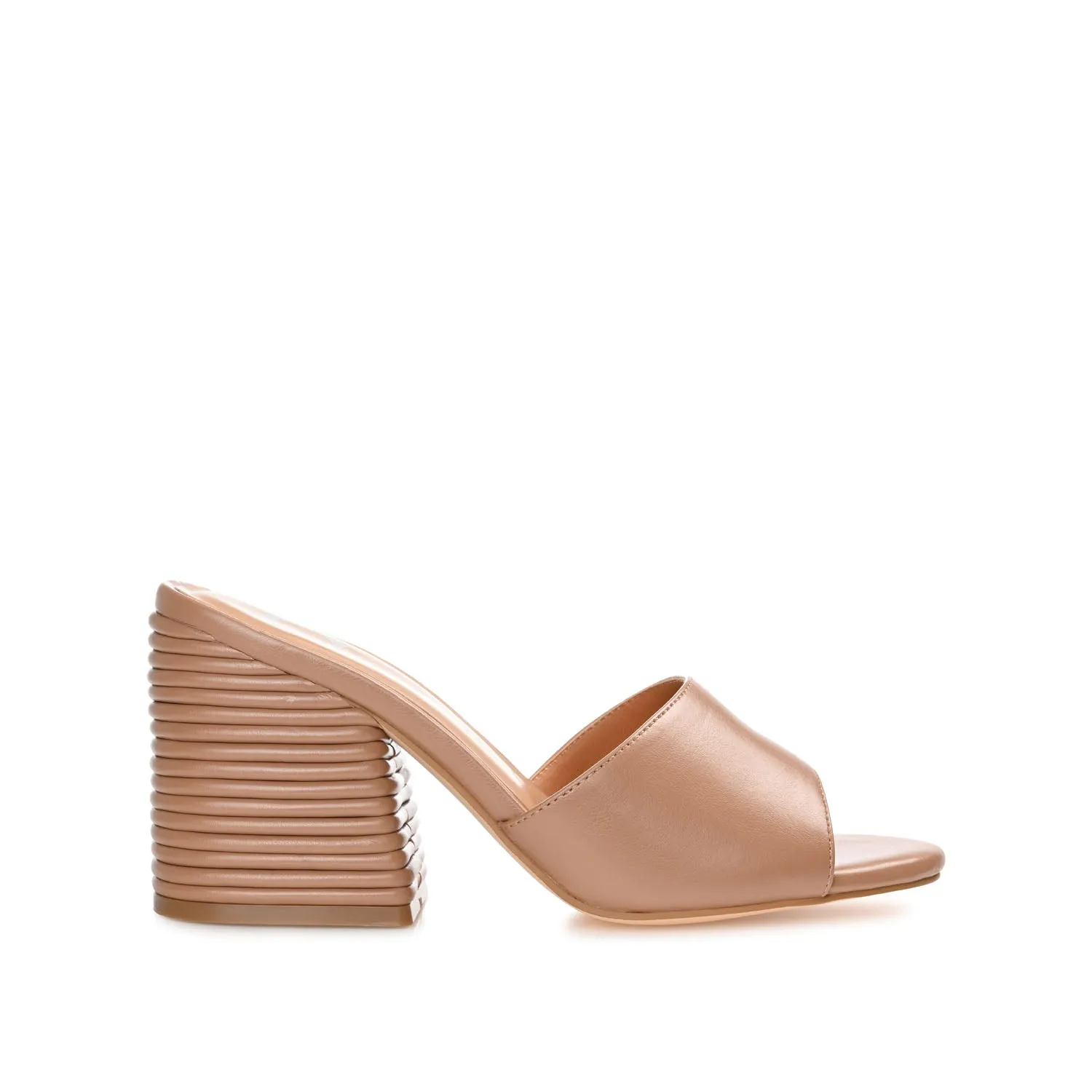LESLEE MULE HEELS IN FAUX LEATHER