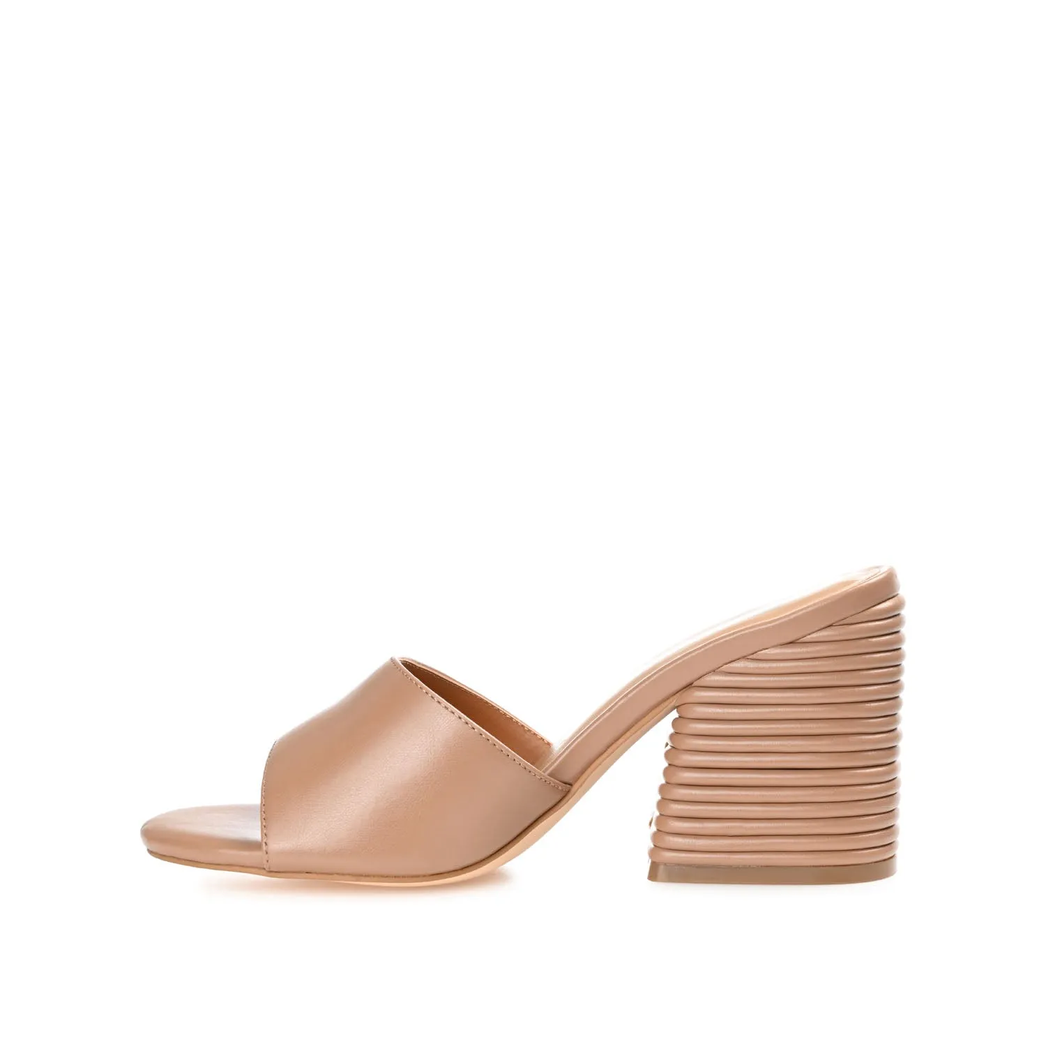 LESLEE MULE HEELS IN FAUX LEATHER