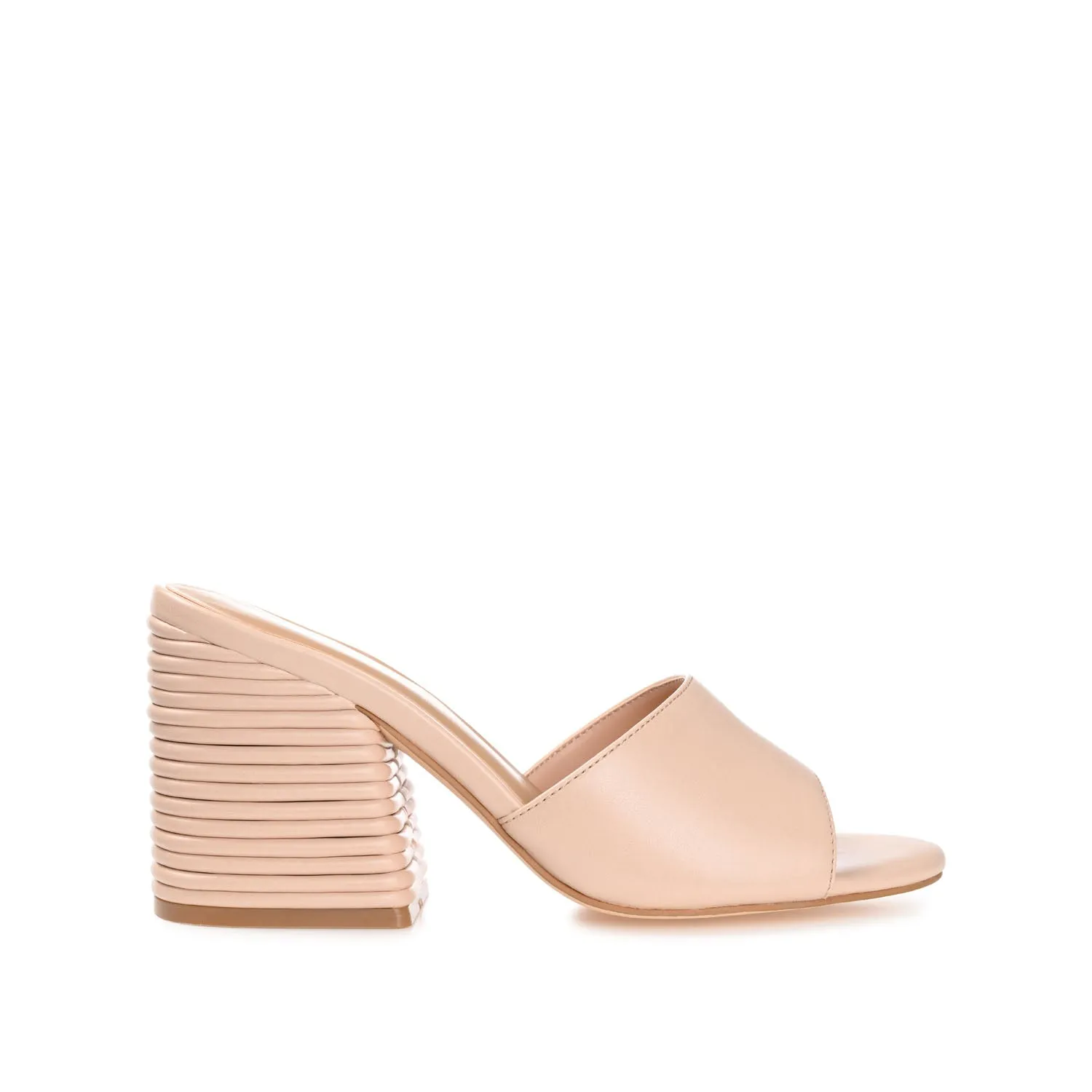 LESLEE MULE HEELS IN FAUX LEATHER