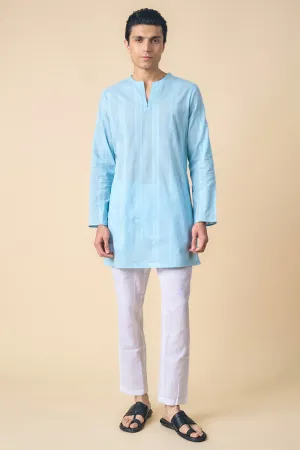 Light Blue Cotton Kurta Set