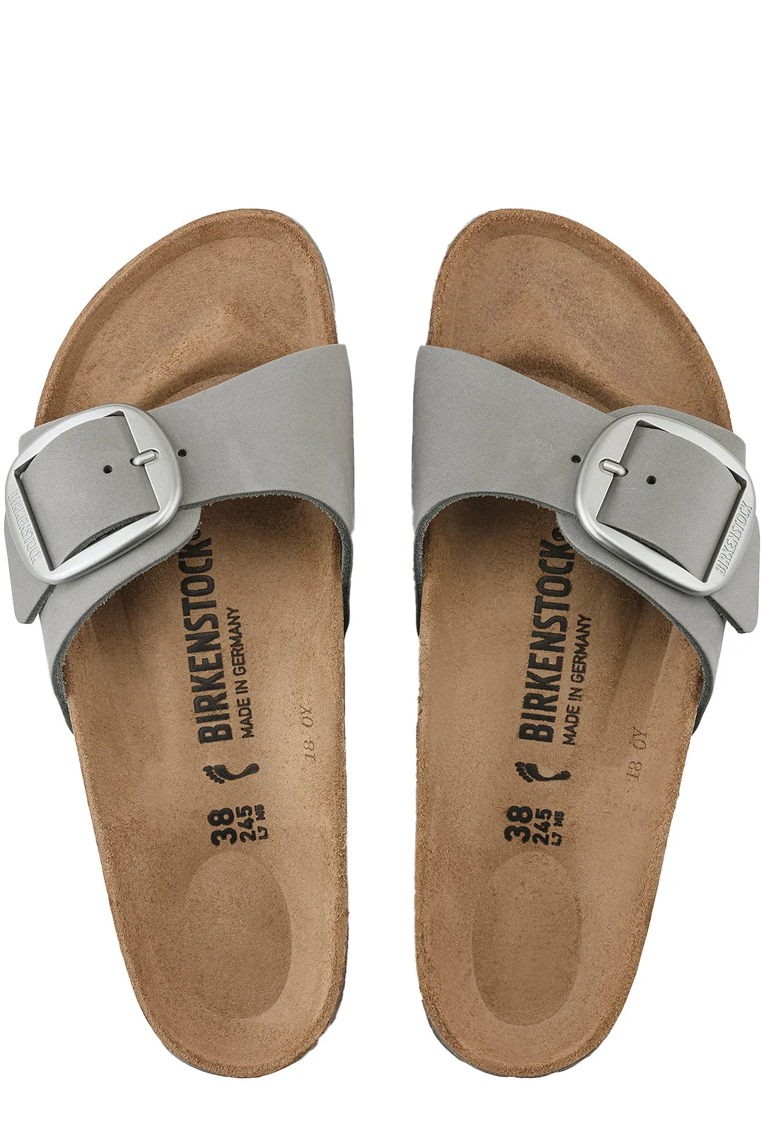 Madrid Nubuck Leather Buckle-Fastened Sandals