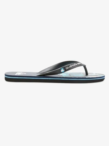 Men Molokai Art II Flip-Flops - Black/Grey/Blue