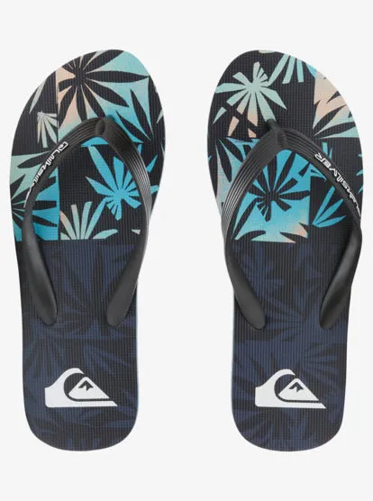 Men Molokai Art II Flip-Flops - Black/Grey/Blue