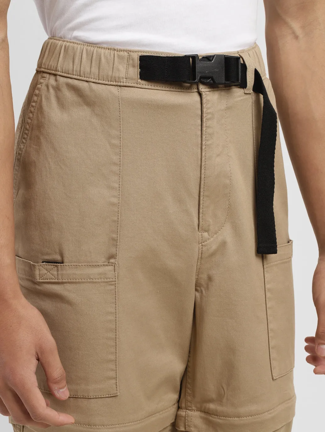 Men's Khaki Regular Fit Cargos