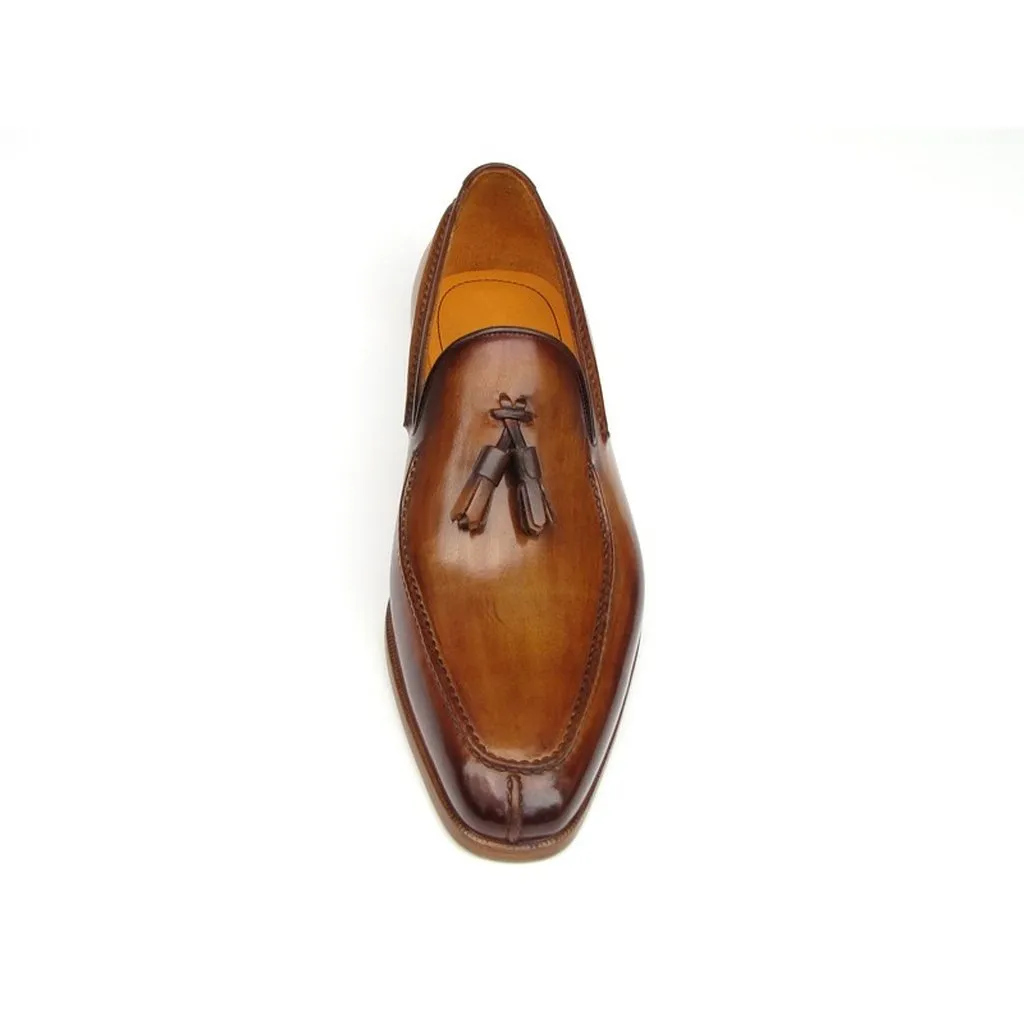 Paul Parkman Men's Tassel Loafer Camel & Brown  (ID#083-CML)