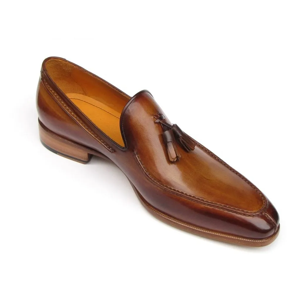 Paul Parkman Men's Tassel Loafer Camel & Brown  (ID#083-CML)
