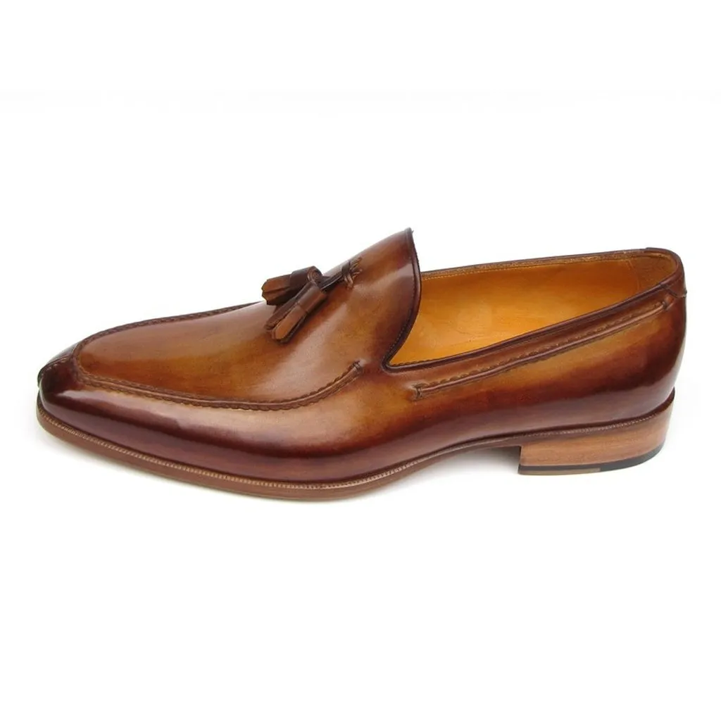 Paul Parkman Men's Tassel Loafer Camel & Brown  (ID#083-CML)