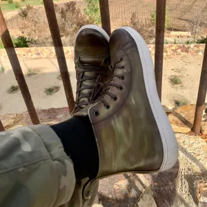 SALE. HIGH TOP SOMOKE olive sneakers