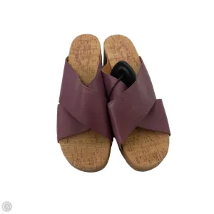 Sandals Heels Block By Kork Ease In Purple, Size: 8