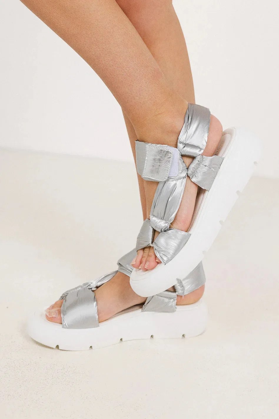 Seychelles Light Up Platform Sandals in Silver