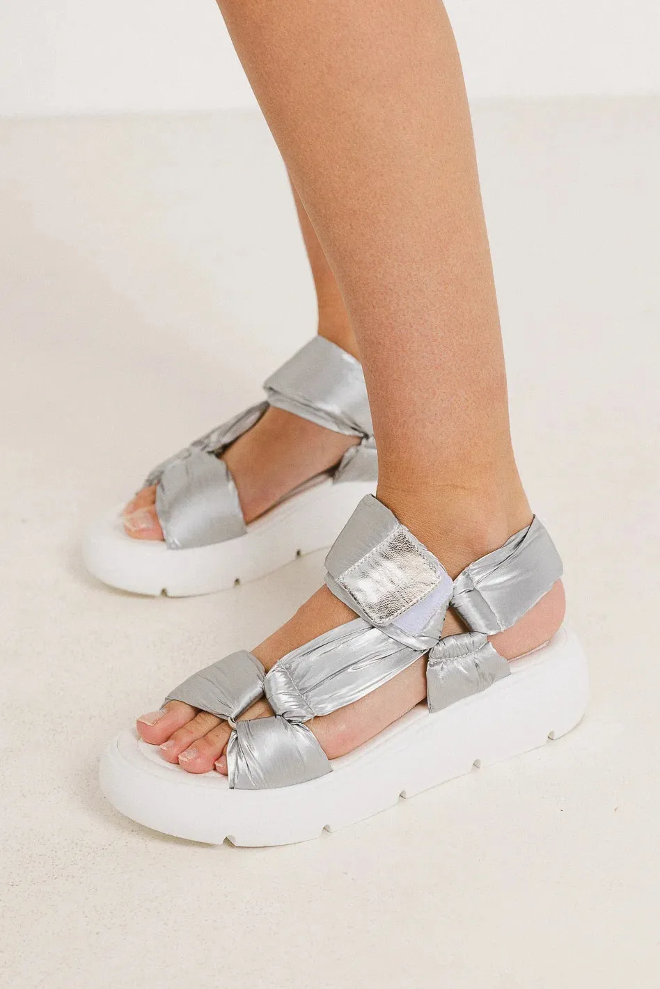 Seychelles Light Up Platform Sandals in Silver
