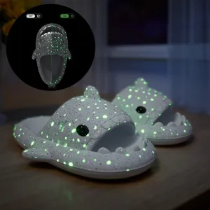 Shark Slippers With Starry Night Light Design Bathroom Slippers Couple House Shoes For Women