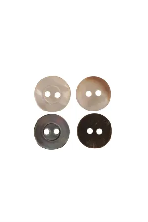 Small Round Shape 2-Hole Rounded Rim Shirt Button