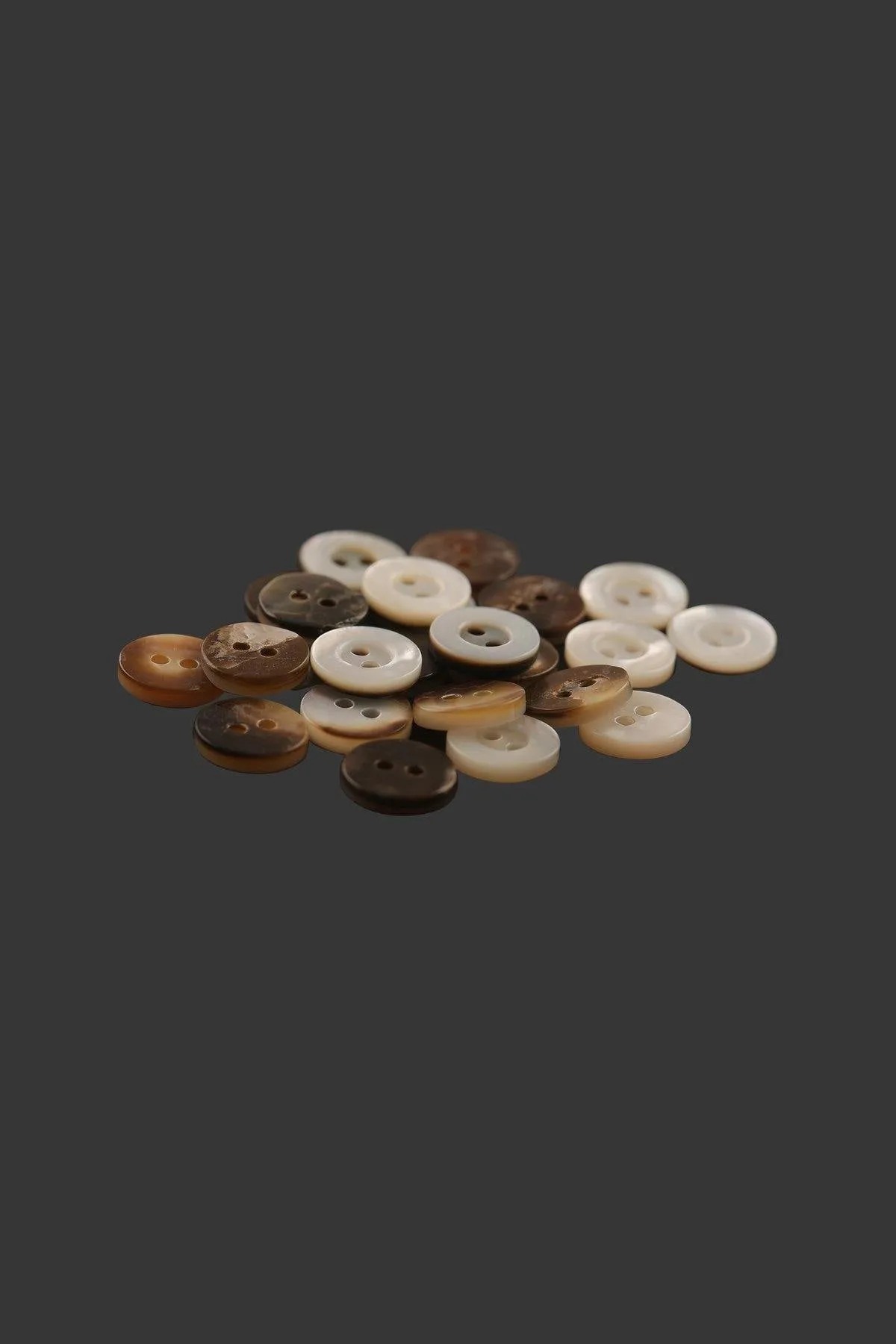 Small Round Shape 2-Hole Rounded Rim Shirt Button