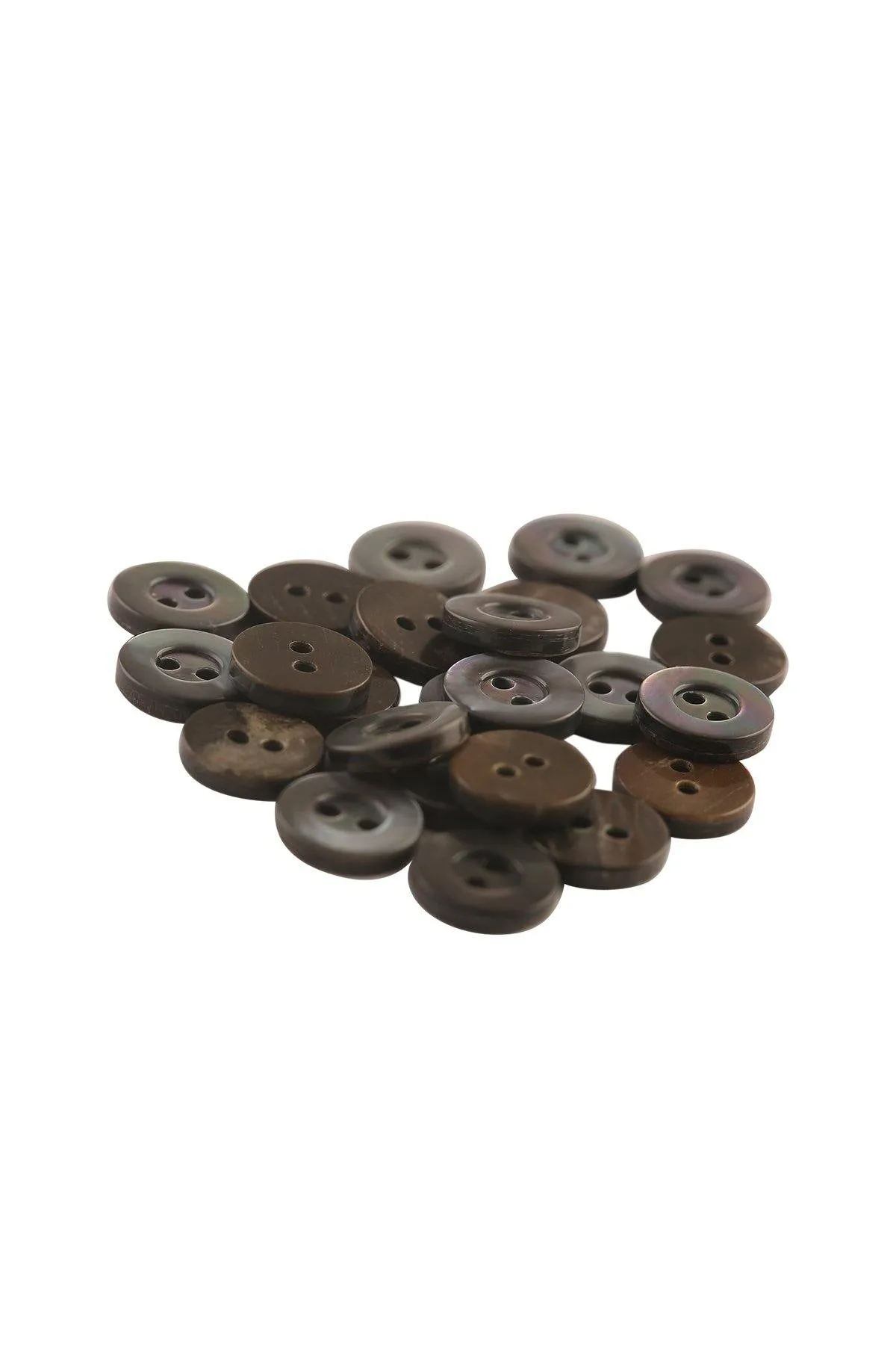 Small Round Shape 2-Hole Rounded Rim Shirt Button