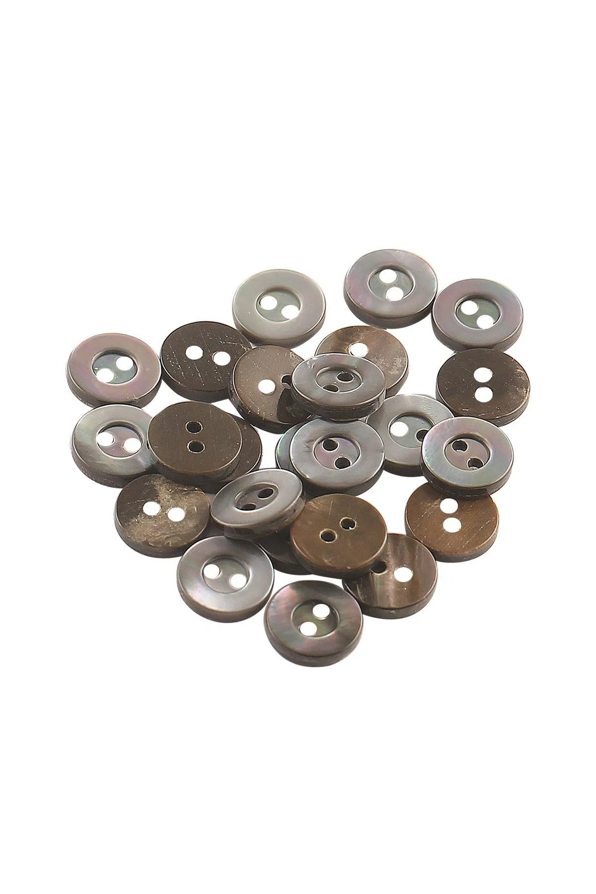 Small Round Shape 2-Hole Rounded Rim Shirt Button