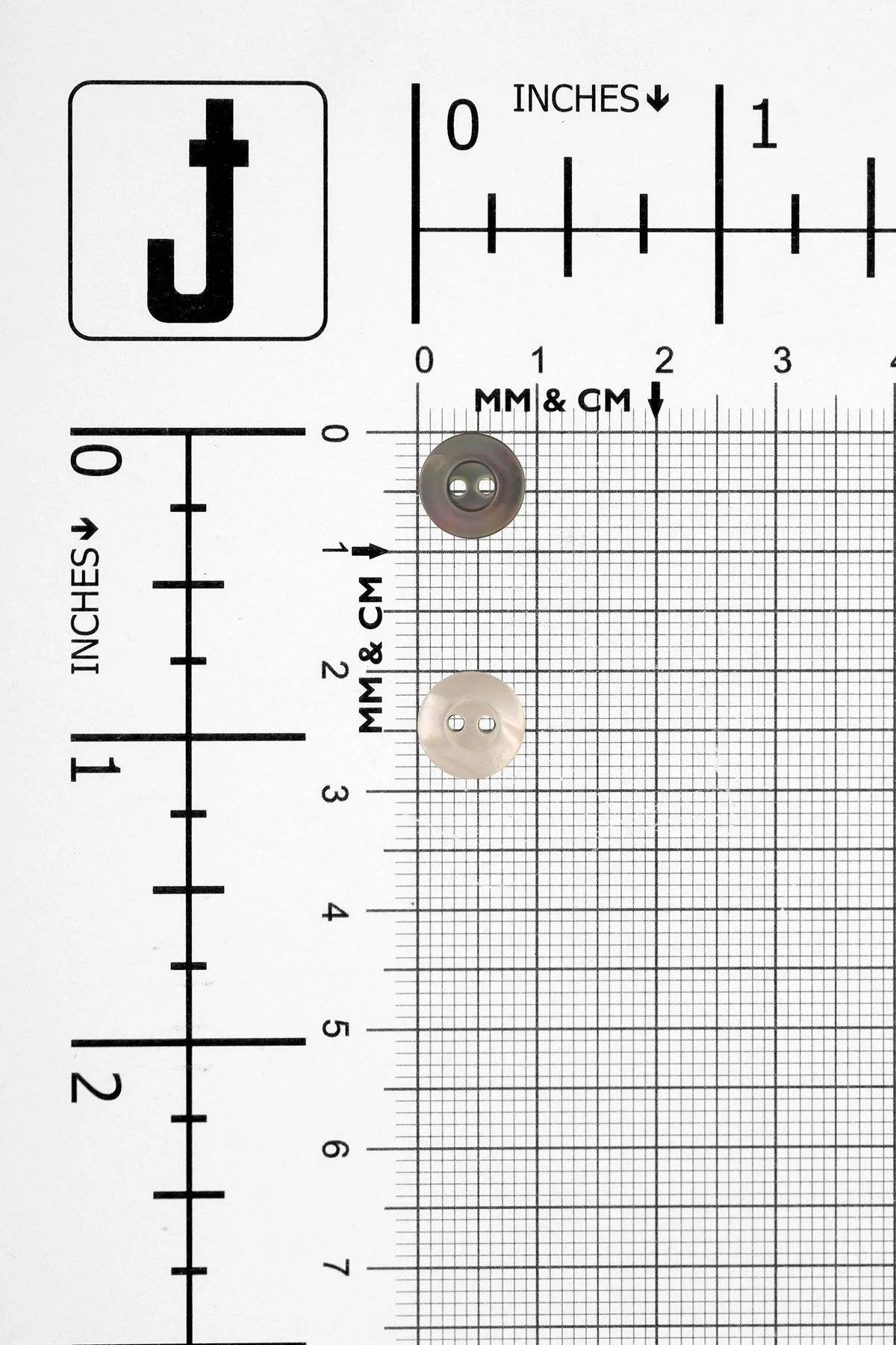 Small Round Shape 2-Hole Rounded Rim Shirt Button