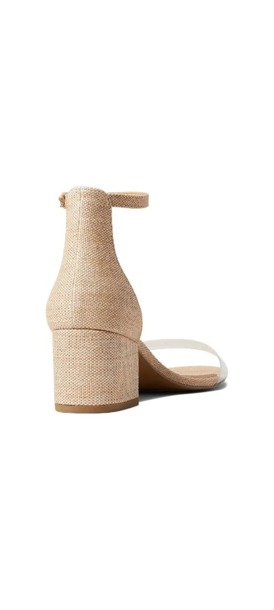 Steve Madden Irenee Raffia Two Piece Open Toe Ankle Strap Block Heel Sandals