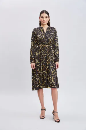 T-Tahari Letter Print Chain Dress