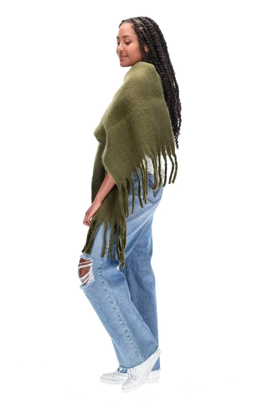 Tassel Scarf Khaki