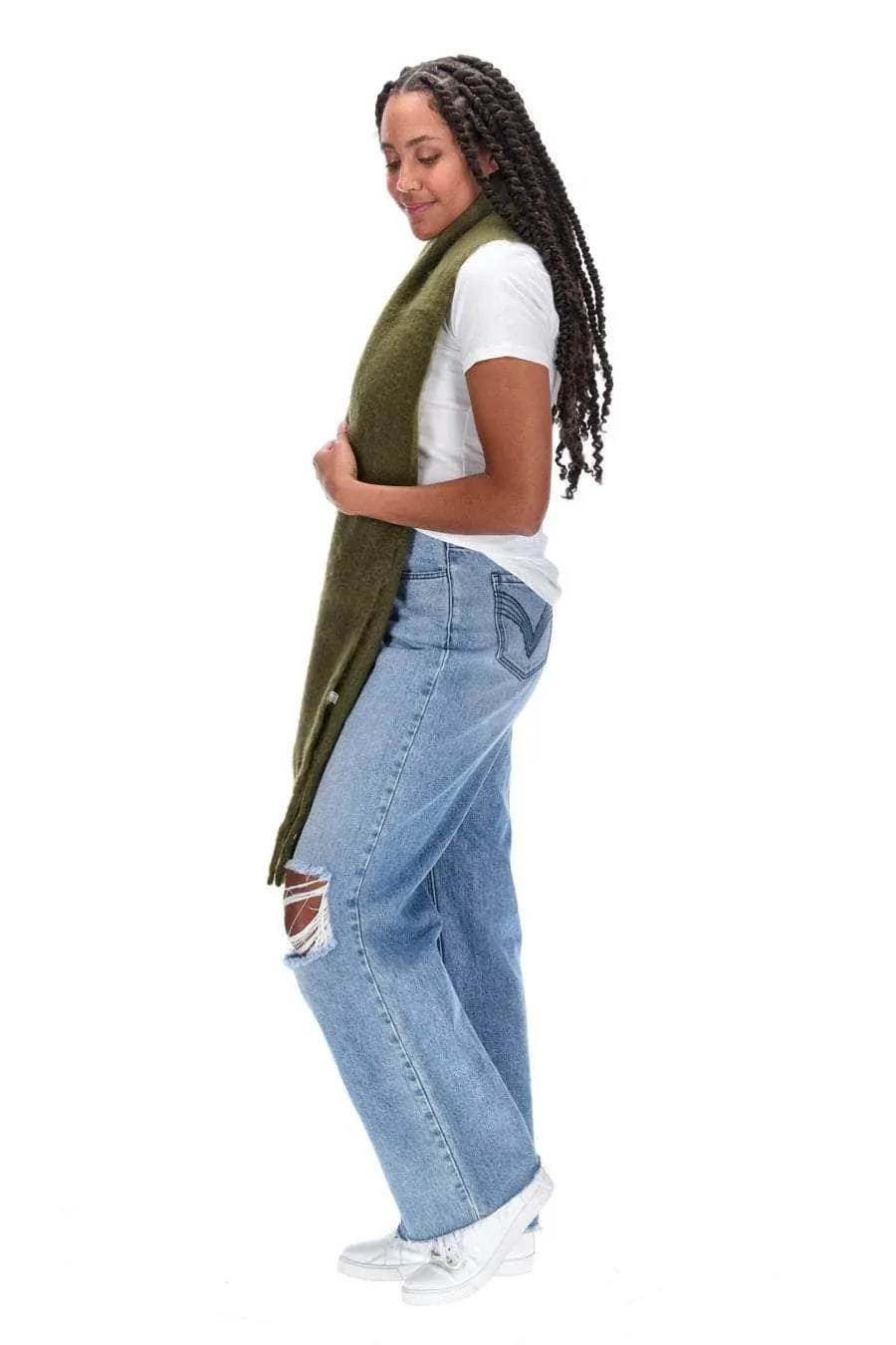 Tassel Scarf Khaki