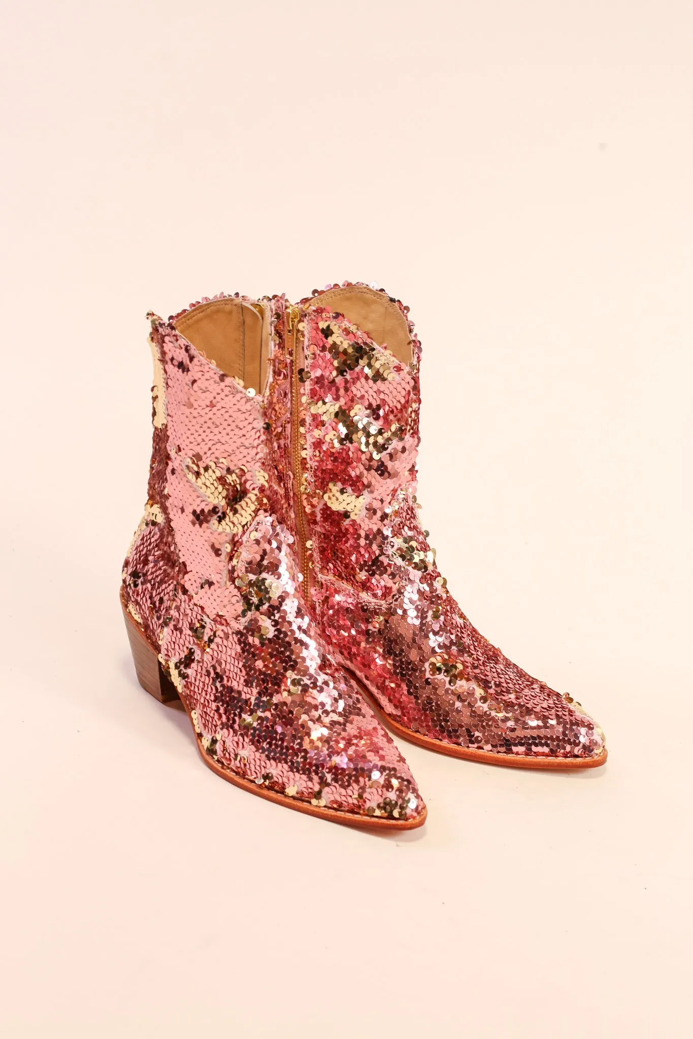 TWO TONE SEQUIN BOOTS TAHSI