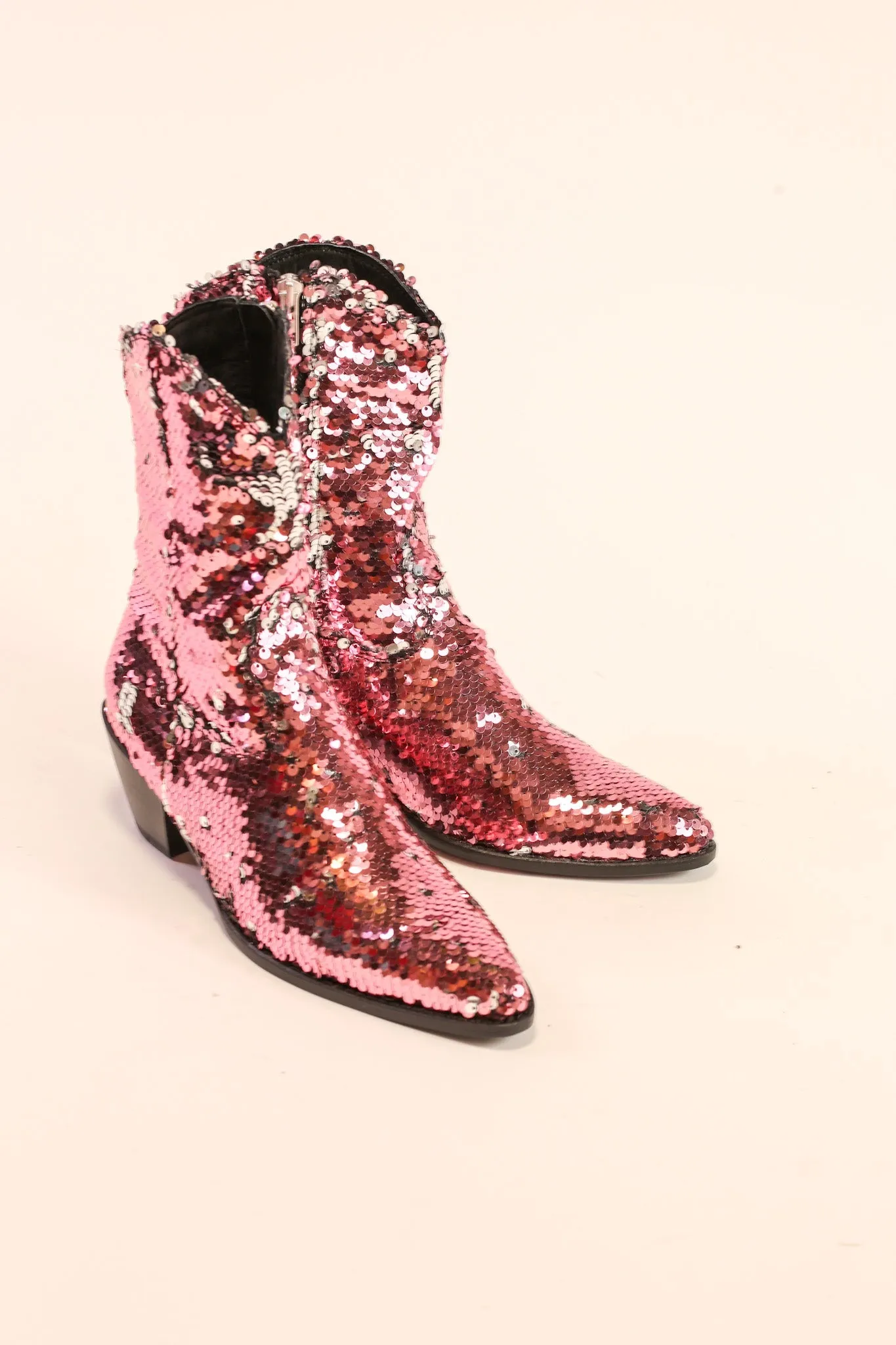 TWO TONE SEQUIN BOOTS TAHSI