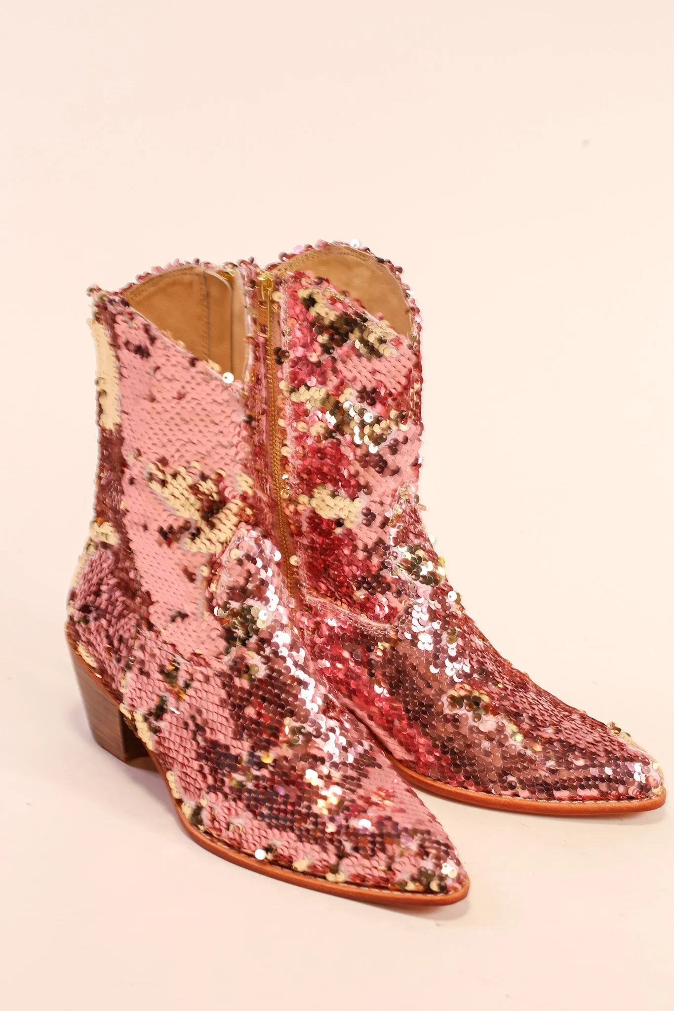 TWO TONE SEQUIN BOOTS TAHSI