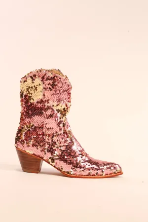 TWO TONE SEQUIN BOOTS TAHSI