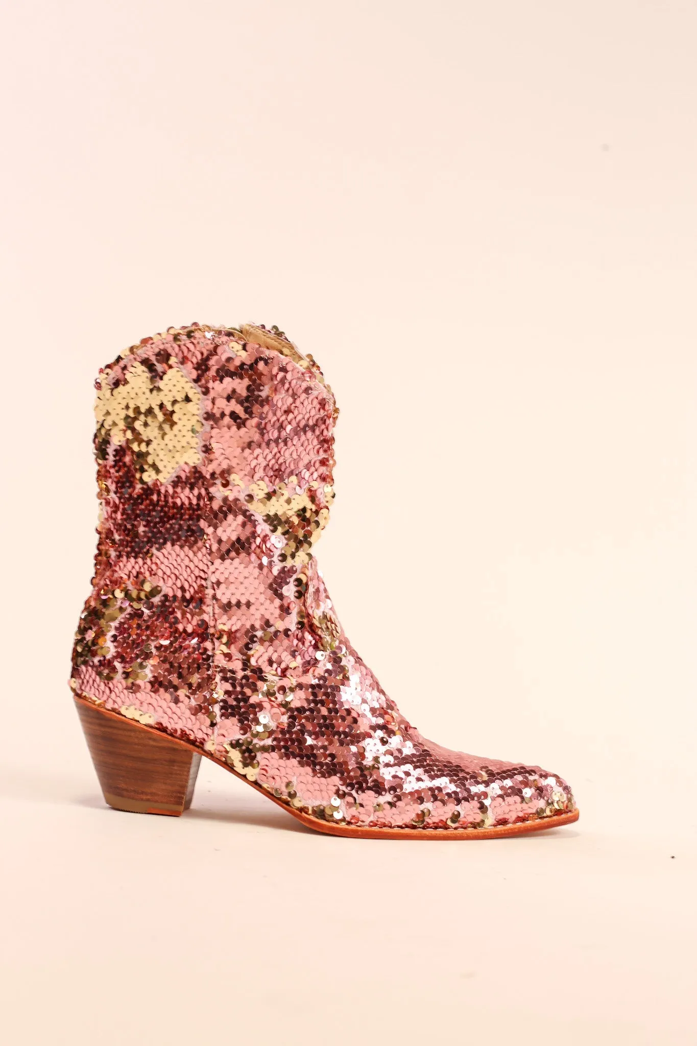 TWO TONE SEQUIN BOOTS TAHSI