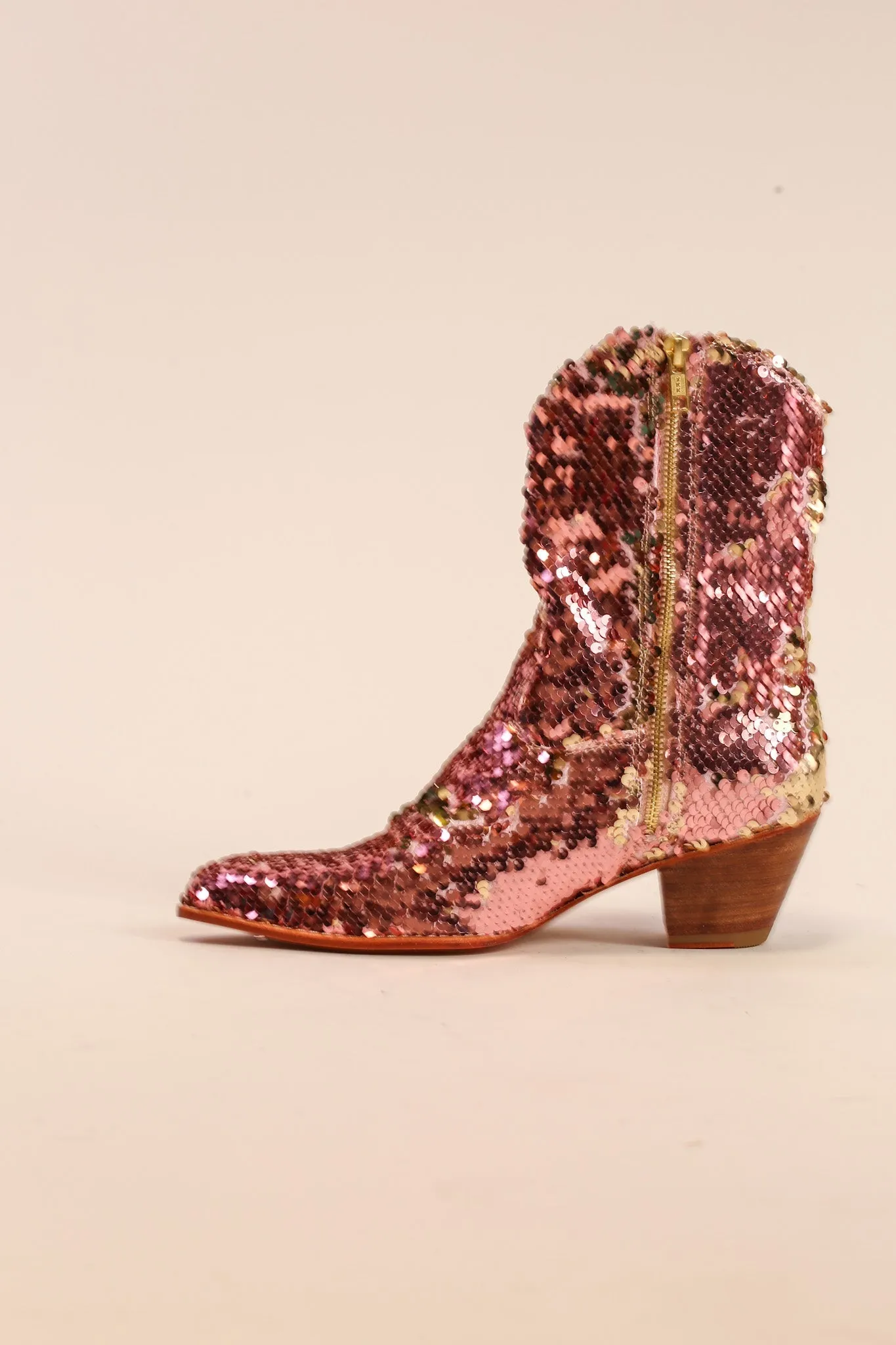 TWO TONE SEQUIN BOOTS TAHSI
