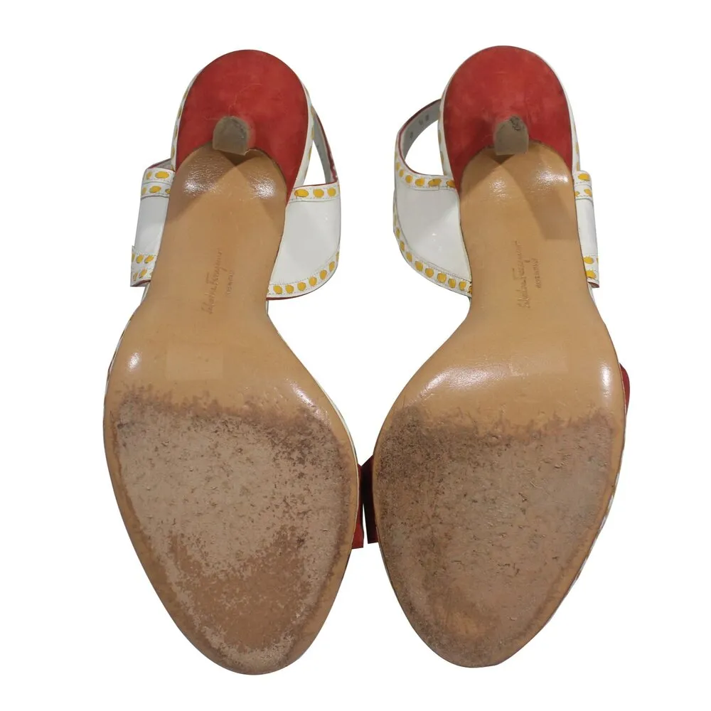 Two Toned Slingback Open-Toe Pumps | Size 8.5