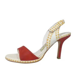 Two Toned Slingback Open-Toe Pumps | Size 8.5