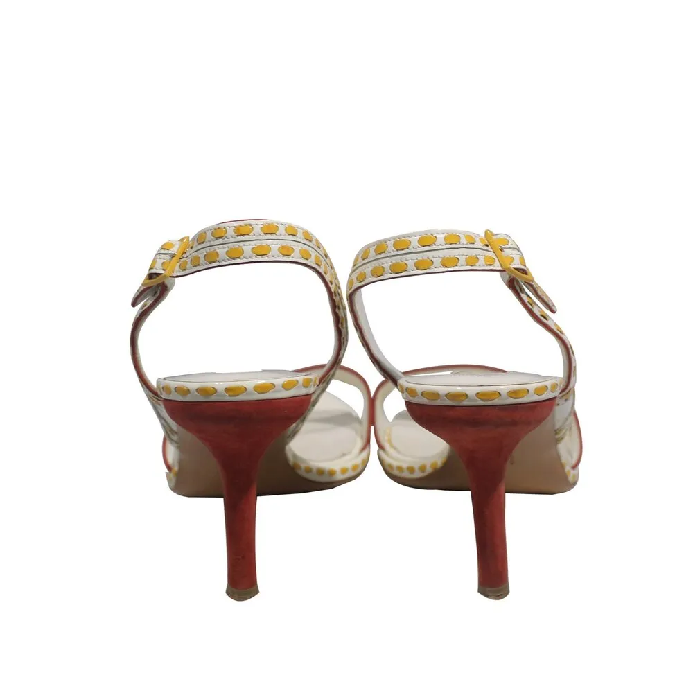 Two Toned Slingback Open-Toe Pumps | Size 8.5