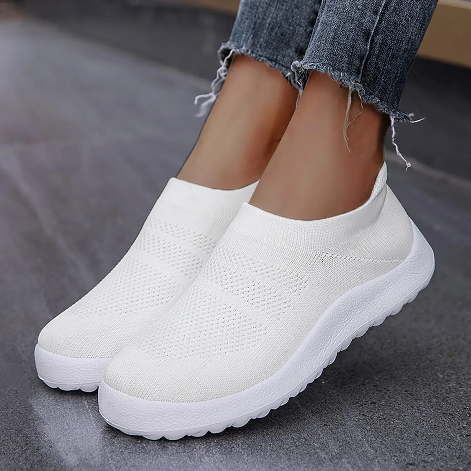 Women's Fashion Sneaker Non Slip Breathable Lightweight Comfortable Lace Up Leather Tennis Shoes Women Women's Platform Loafers White Leather Sneakers