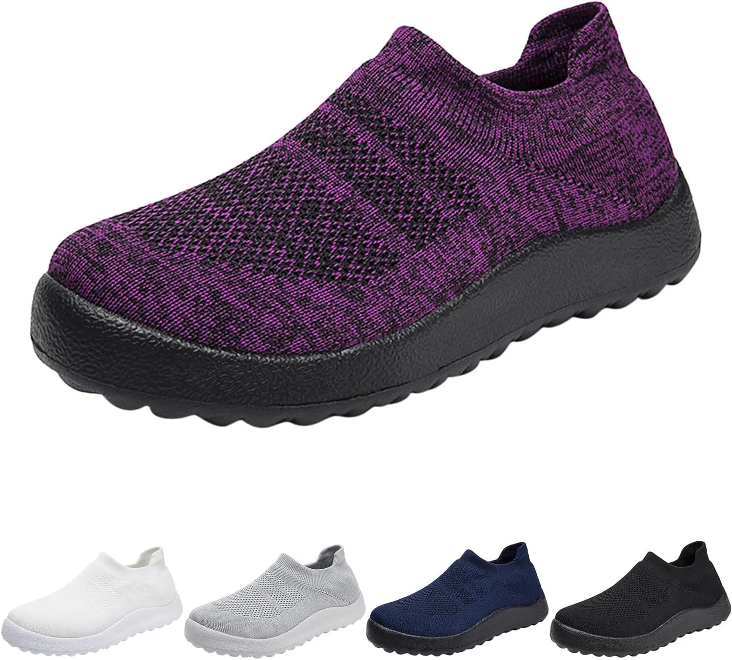 Women's Fashion Sneaker Non Slip Work Wide Comfortable Slip Resistant Work Shoes Womens Shoes Casual Dressy Slip On Loafer Bling Sneakers for Women